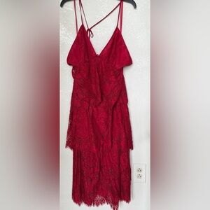 Elegant Red Lace Dress